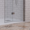 Porta doccia a doppio soffietto 110-113 cm | KAM-KS700DC kamalu - 4
