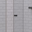 Box doccia 80x80 apertura soffietto e lato fisso colore nero | KS7000N kamalu - 6