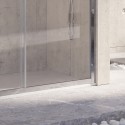 Doccia nicchia 120cm telaio in acciaio vetro 8mm K305 kamalu - 3
