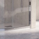 Cabina doccia 80x80 semicircolare in acciaio vetro 8mm KS8000 kamalu - 4