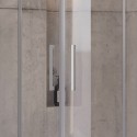 Cabina doccia 80x80 semicircolare in acciaio vetro 8mm KS8000 kamalu - 5