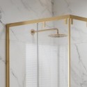 Box doccia 80x80 colore oro satinato doppio scorrevole vetro 8mm | KSA1000G kamalu - 4
