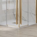 Box doccia 80x80 colore oro satinato doppio scorrevole vetro 8mm | KSA1000G kamalu - 5