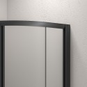 Box doccia 80x80 semicircolare telaio nero vetro satinato | KF2000BS kamalu - 5
