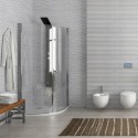 Box doccia semicircolare 80x80 battenti con apertura totale | KS800K kamalu - 1