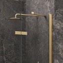 Porta doccia 70cm battente e fisso oro spazzolato | KT4000G kamalu - 6