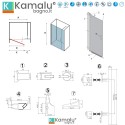 Porta doccia nicchia 90cm battente e fisso | KS5000 kamalu - 3