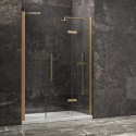 Porta doccia 160 cm battente e 2 fissi oro spazzolato | KT6000G kamalu - 2