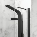 Porta doccia 135cm battente e 2 fissi colore nero | KT6000N kamalu - 5