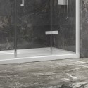 Porta doccia 160cm battente e 2 fissi colore bianco | KT6000B kamalu - 5