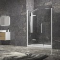 Porta doccia 170cm battente e 2 fissi colore bianco | KT6000B kamalu - 1