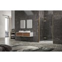 Porta doccia 90cm battente e fisso oro spazzolato | KT4000G kamalu - 4