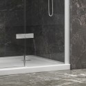 Porta doccia 130cm battente e fisso colore bianco | KT4000B kamalu - 5