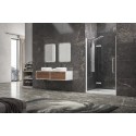 Porta doccia 130cm battente e fisso colore bianco | KT4000B kamalu - 4