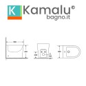 Set sanitari monoblocco rimless con copriwc soft close | KLEA-T kamalu - 5