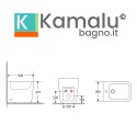 Sanitari salvaspazio rimless bianco opaco con sedile soft-close | LITOS-TFSO kamalu - 5