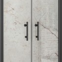 Porta doccia nera 135 cm doppio battente e ante fisse | KPX7000N kamalu - 4