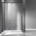 Porta doccia 130cm scorrevole colore acciaio grigio spazzolato | KSA4000G kamalu - 2