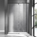 Porta doccia 130cm scorrevole colore acciaio grigio spazzolato | KSA4000G kamalu - 1