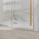 Doccia nicchia oro spazzolato 140cm scorrevole altezza 200cm | KSA4000G kamalu - 4