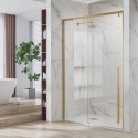 Doccia nicchia oro spazzolato 140cm scorrevole altezza 200cm | KSA4000G kamalu - 2