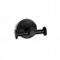 Appendiabiti bagno doppi ganci laterali acciaio inox nero opaco | MIRA-N kamalu - 1