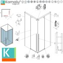 Box doccia 80x80 colore oro rosa doppio scorrevole vetro 8mm | KSA1000RG kamalu - 3
