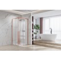 Box doccia 80x80 colore oro rosa doppio scorrevole vetro 8mm | KSA1000RG kamalu - 4