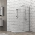Doccia walk in 100 cm con staffa diagonale vetro trasparente | KS2800C kamalu - 2