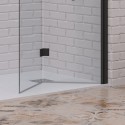 Doccia walk in a libro 60 cm colore nero | KSW7000N kamalu - 5