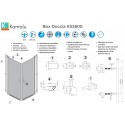 Box doccia 90x70 due ante battenti vetro trasparente KS2800 kamalu - 3