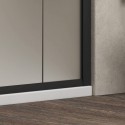 Porta doccia nera 150 cm vetro opaco doppio scorrevole | KFN6000NS kamalu - 5