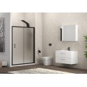 Porta doccia 120cm telaio nero e vetro opaco scorrevole | KFN5000NS kamalu - 7