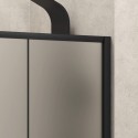 Porta doccia 120cm telaio nero e vetro opaco scorrevole | KFN5000NS kamalu - 6