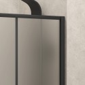 Porta doccia nera 190 cm vetro opaco doppio scorrevole | KFN6000NS kamalu - 6