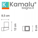 Portaspazzolini sospeso in acciaio inox bianco opaco e vetro | NUEVO-B kamalu - 2