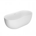 Vasca da bagno centro stanza 150 cm acrilico bianco opaco | KD1500 kamalu - 5