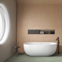 Vasca da bagno centro stanza 150 cm acrilico bianco opaco | KD1500 kamalu - 3