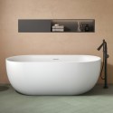 Vasca da bagno centro stanza 150 cm acrilico bianco opaco | KD1500 kamalu - 4