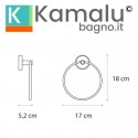 Portasalvietta anello in acciaio inox lucido e ABS bianco | NICO-B kamalu - 2
