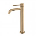 Miscelatore lavabo alto linea curva in acciaio inox finitura oro rosa | KAM-ARTE ORO ROSA kamalu - 2