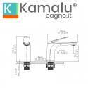 Miscelatore lavabo a canna lunga in ottone con finitura gun metal | KAM-L GUN METAL kamalu - 2
