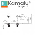 Miscelatore bidet in ottone con finitura gun metal | KAM-L GUN METAL kamalu - 2