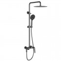 Colonna doccia fissa in acciaio inox finitura gun metal | KAM-L GUN METAL kamalu - 2