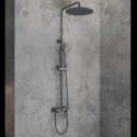 Colonna doccia fissa in acciaio inox finitura gun metal | KAM-L GUN METAL kamalu - 1