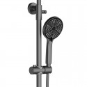 Colonna doccia fissa in acciaio inox finitura gun metal | KAM-L GUN METAL kamalu - 3
