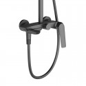 Colonna doccia fissa in acciaio inox finitura gun metal | KAM-L GUN METAL kamalu - 4