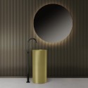 Lavabo da terra freestanding con drenaggio a pavimento finitura oro | kamalu - 1