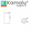 Lavabo da terra freestanding con drenaggio a pavimento finitura gun metal | kamalu - 3