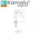 Miscelatore lavabo alto monocomando finitura lucida | KAM-T1000 kamalu - 2